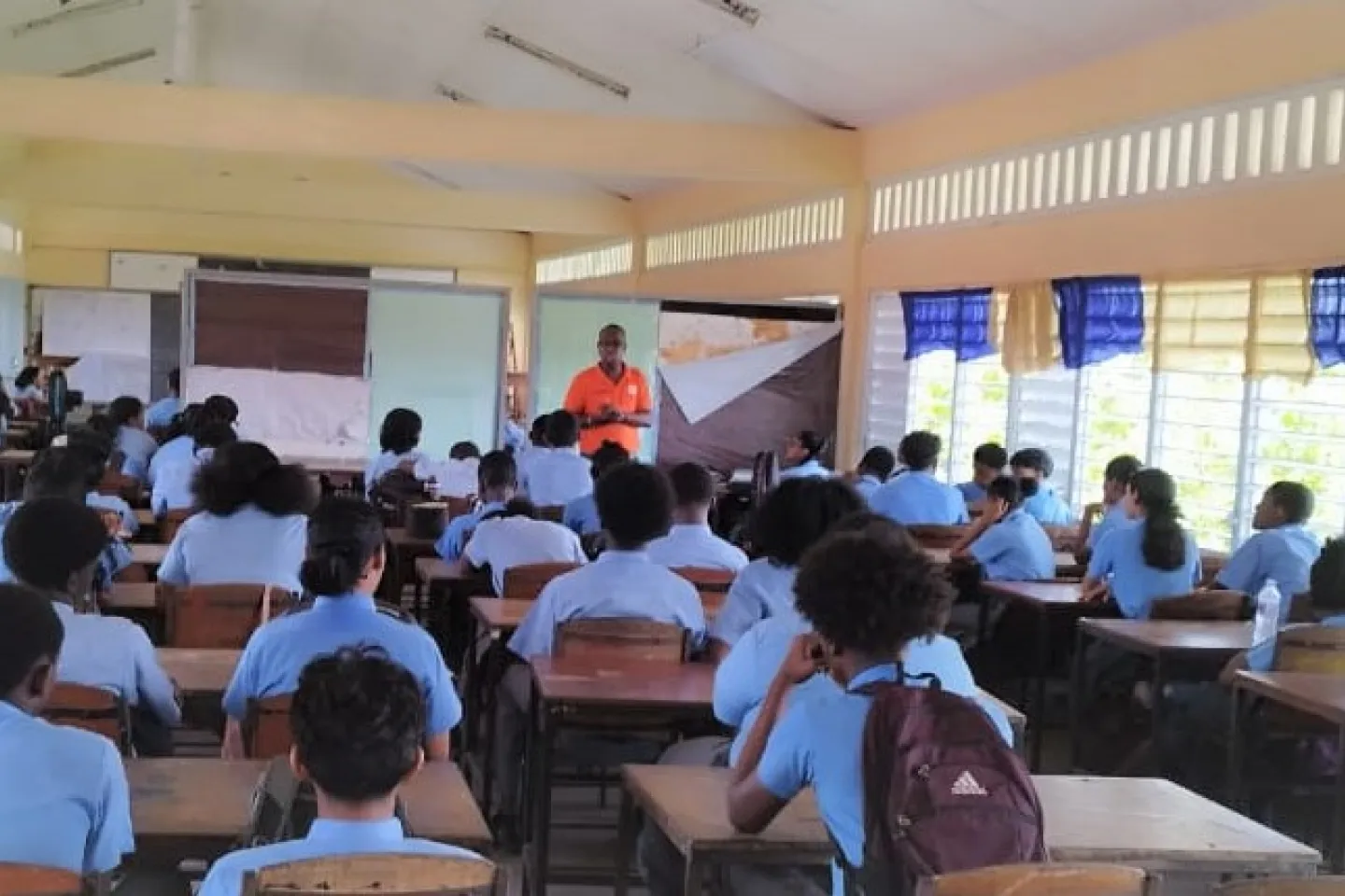 Help and Shelter&rsquo;s Public education forum with the Fifth Form students at the Diamond Secondary School on the negative effects of Gender-Based Violence and Violence in School. (2023) 
