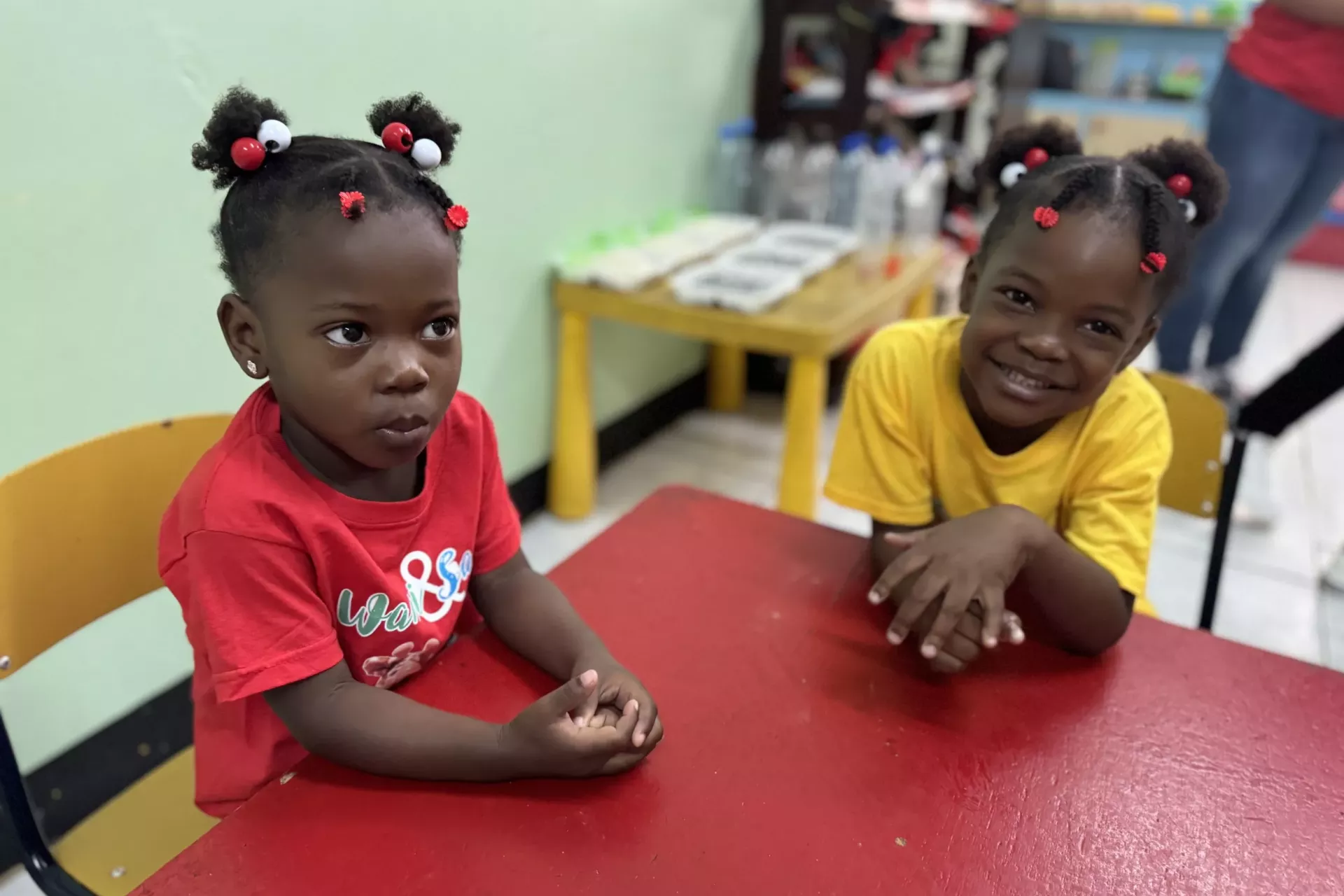 Girls attend the UNICEF Early Learning handover event 2