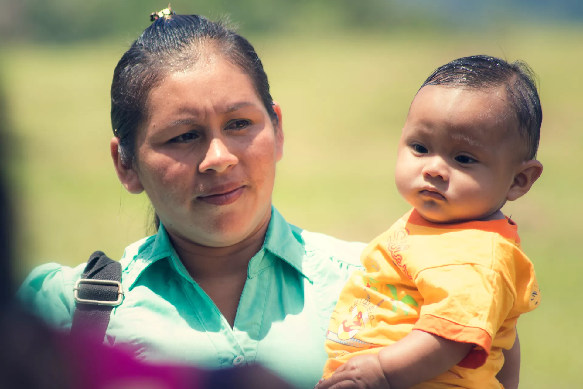 Mother, baby, Rupununi, Guyana, Study on Indigenous Women and Children
