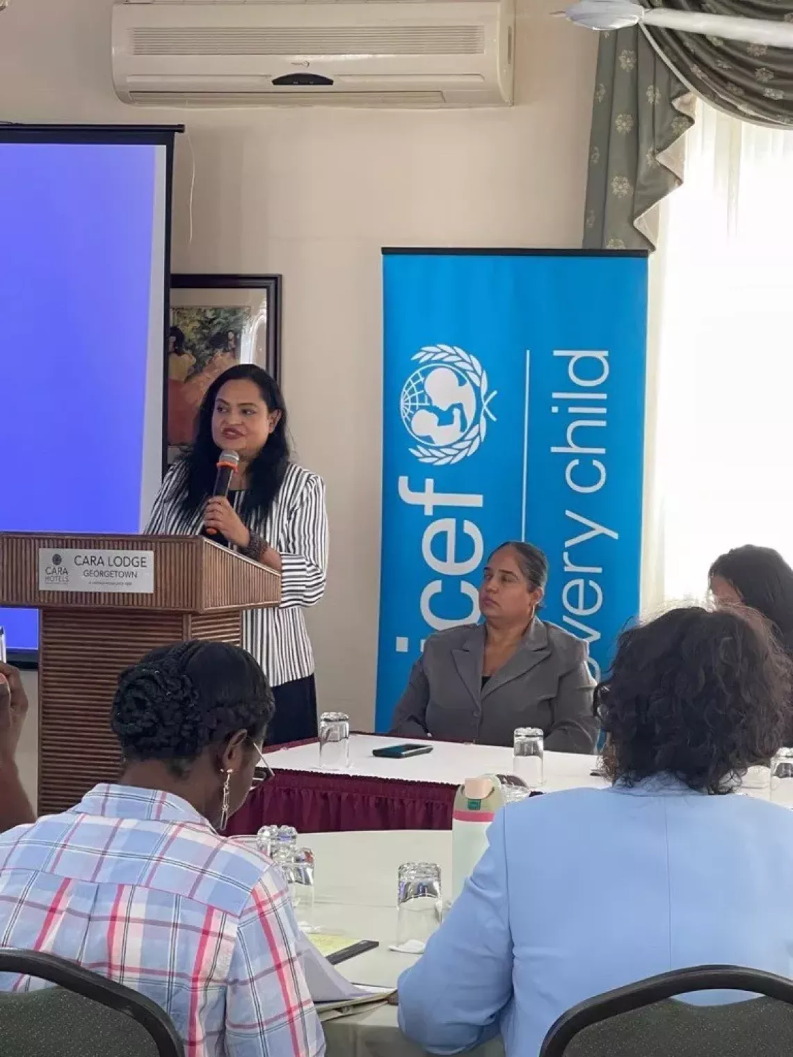 Minster of Human Services and Social Security Dr. Vindhya Persaud 