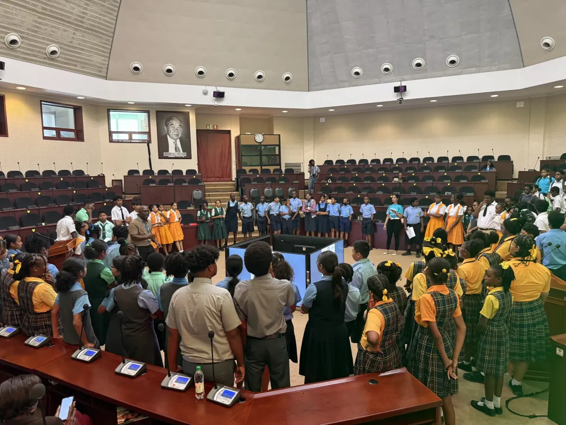 Children and youth participate in the 'Children Circle' discussions to highlight their concerns, share lived experiences and propose solutions to issues affecting their well-being.