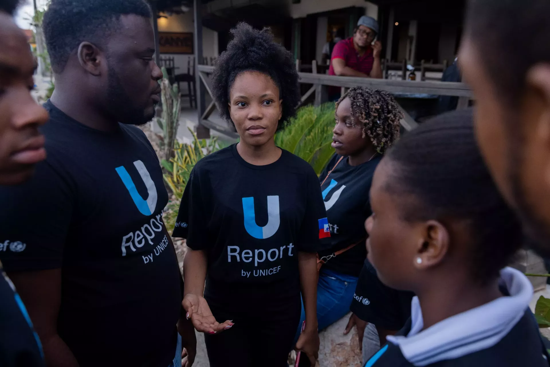 UNICEF-supported U-Reporters are involved within communities to sensitize about malnutrition. 