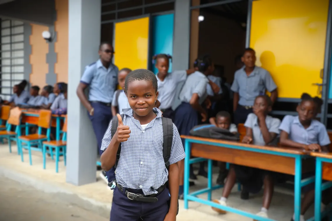 Clavens, a Grade 5 student at Ducis National School