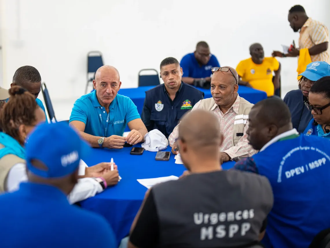 MSPP and its humanitarian partners, including UNICEF, WFP, and OCHA, assess the impacts of Cyclone Melissa in southern Haiti and coordinate the emergency response for children and their families.