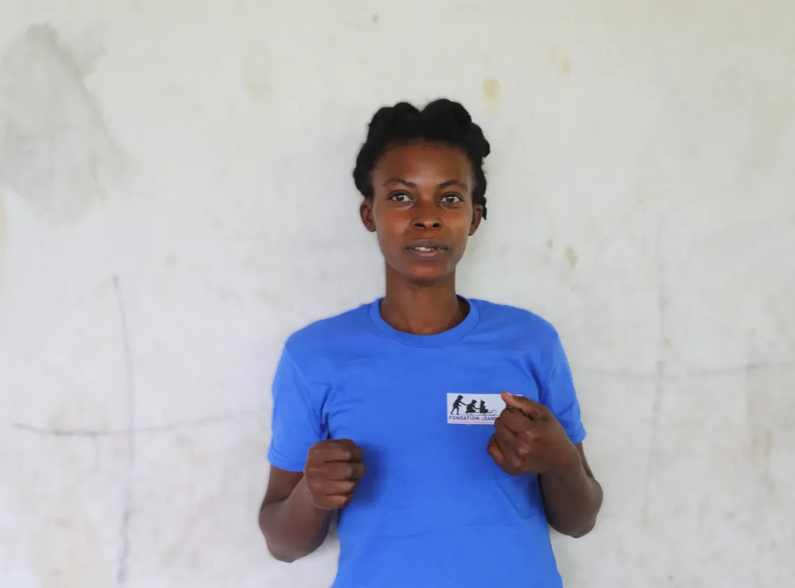 Samantha, d&eacute;plac&eacute;e originaire de Mirebalais.