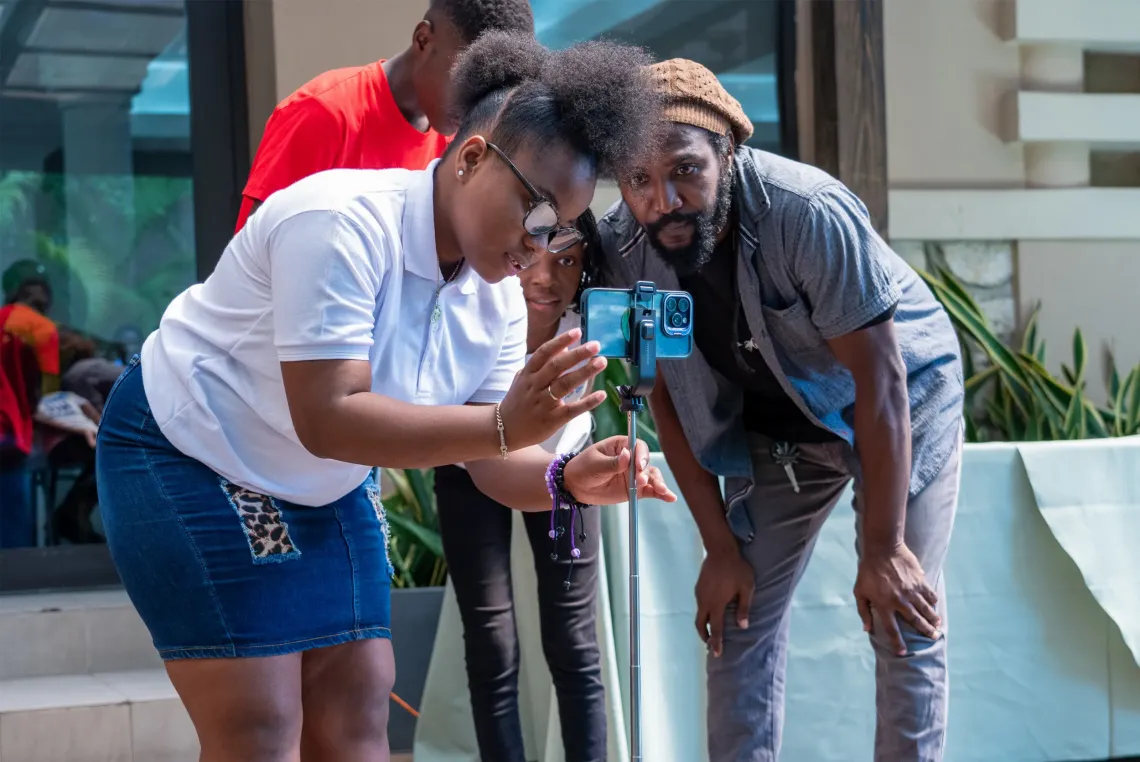 Children filming