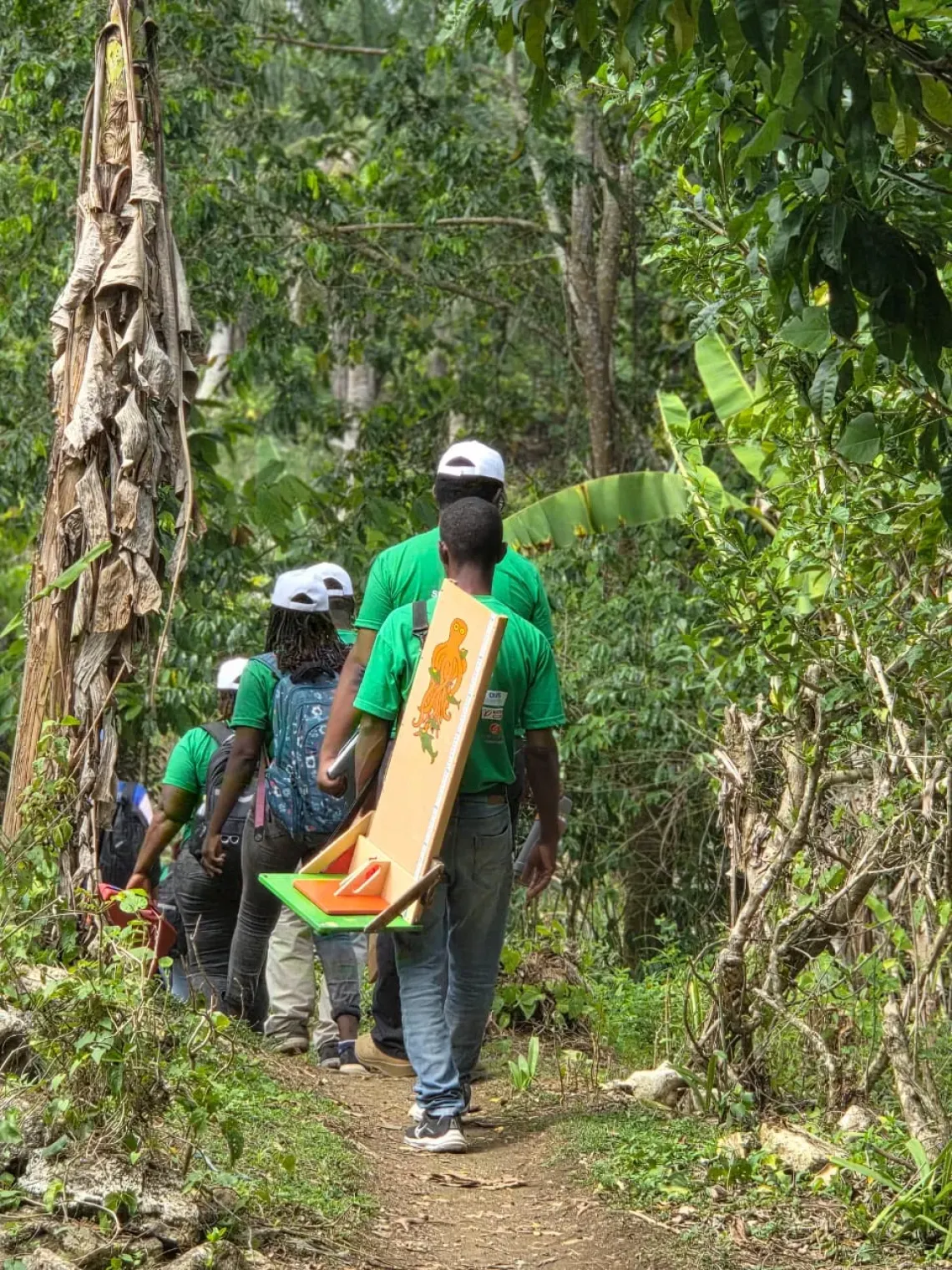 A group of health agent walking