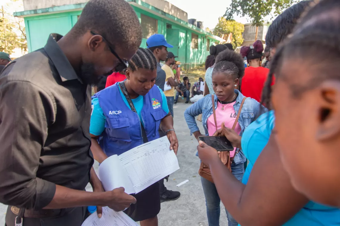Pearl prepares to go into the field to raise awareness of cholera.
