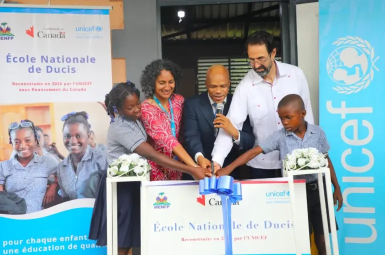 MENFP, Canada, UNICEF innaugurate two news schools 