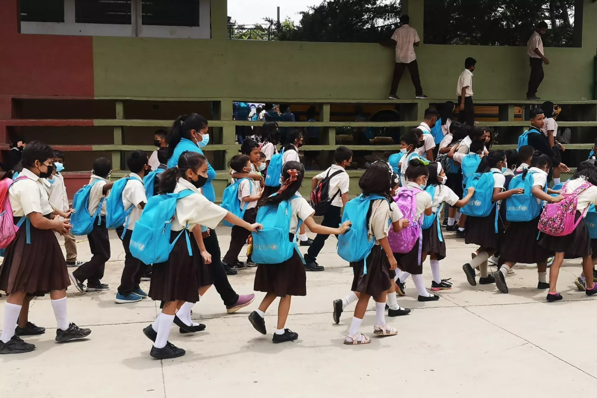Children return to school after hurricanes and pandemic in Honduras