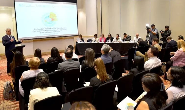 Baastian van 't Hoff, representante de UNICEF en Honduras, en su participaci&oacute;n durante la presentaci&oacute;n del estudio.