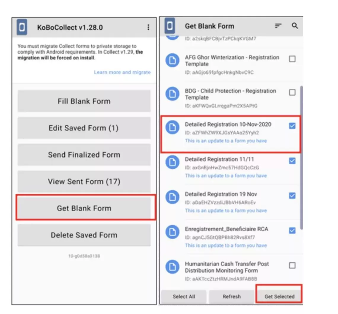 Downloading Surveys to Your Device
