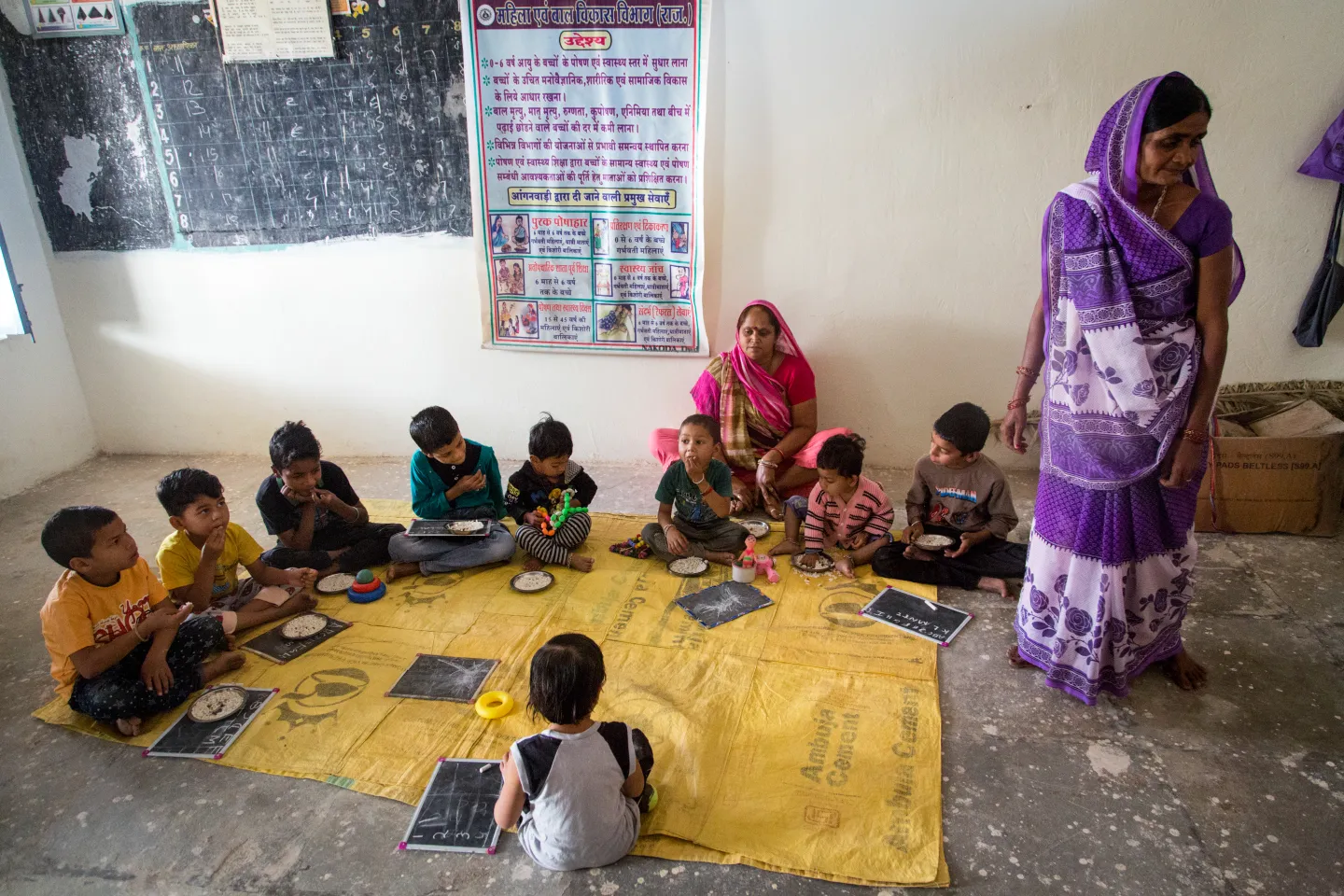 The Anganwadi Centre at the Government Secondary School in Chitri Block, Dungarpur District, Rajasthan.