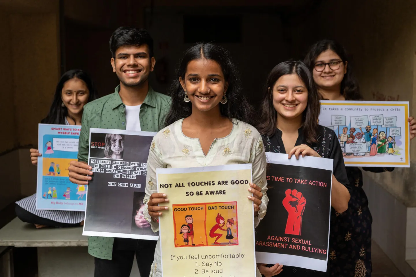 CSO Volunteers in partnership engage with adolescents to discuss perceptions and experiences on violence and safety with focus on gender based violence. 