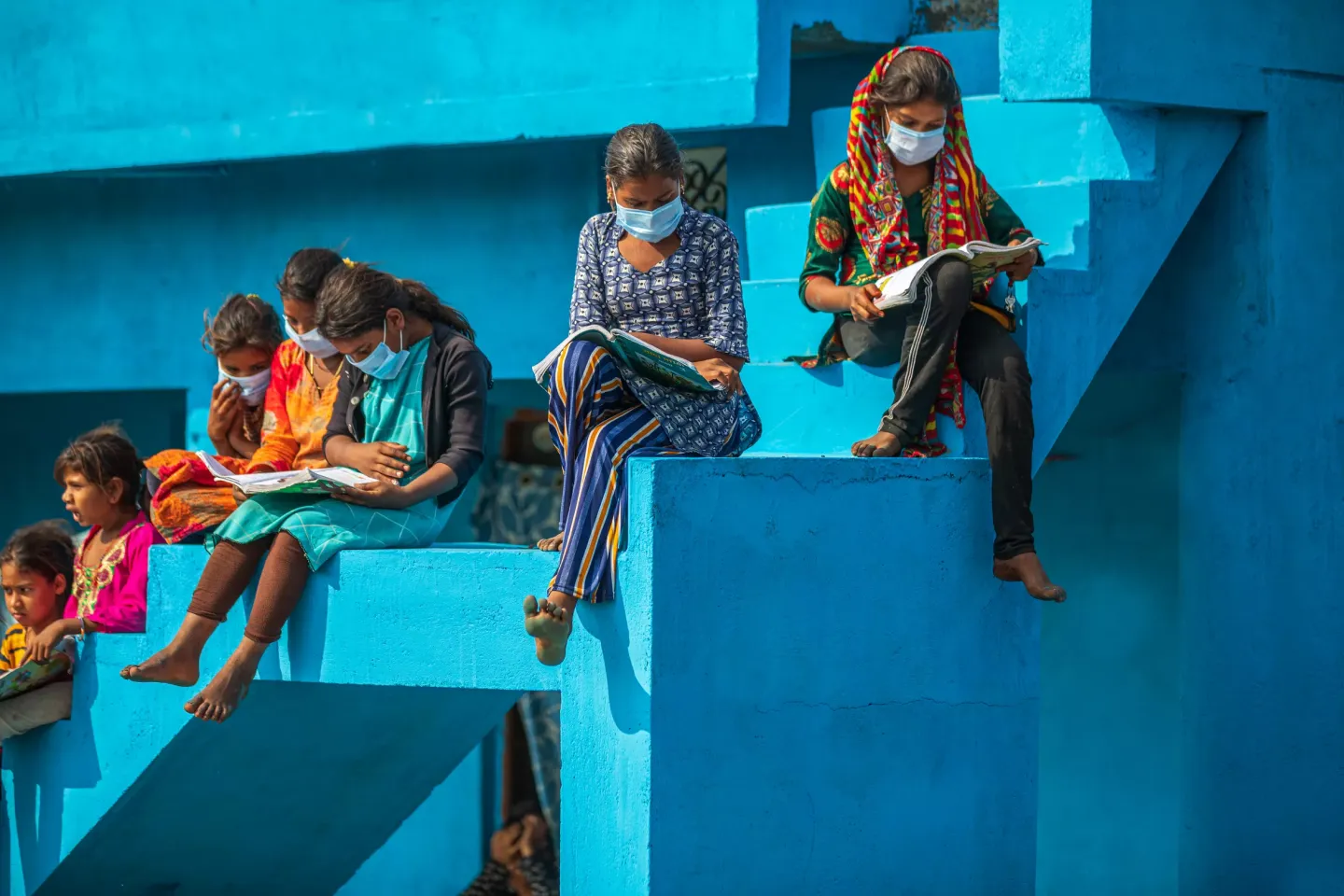 Children studying