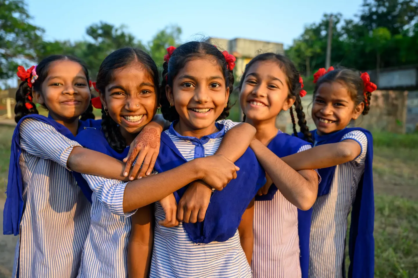 Happy kids at school. 