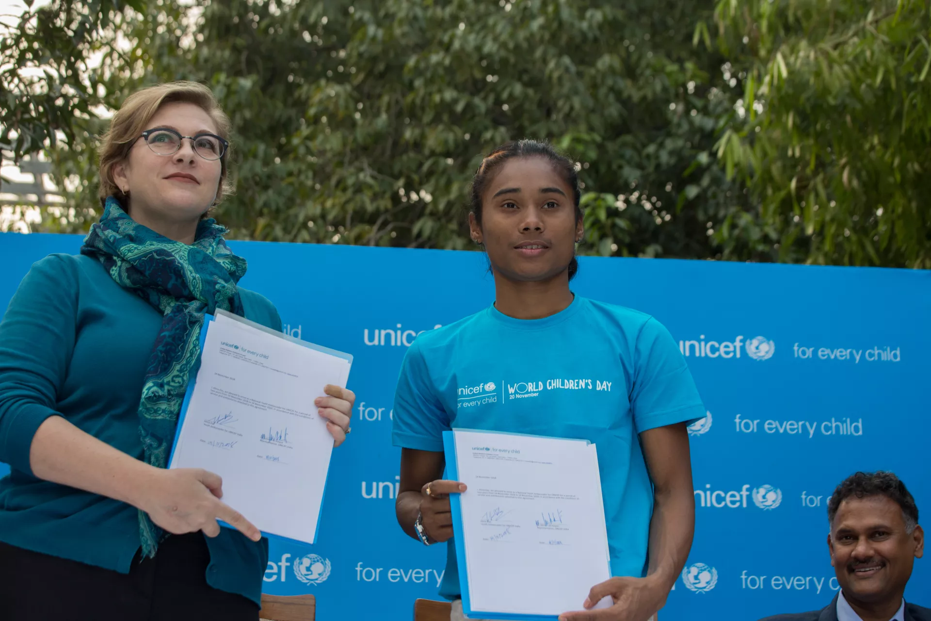 The Asian Games medallist is UNICEF India’s first ever youth ambassador as part of #WorldChildrensDay celebration at UNICEF with Laura Siegrist Fouché on India Children's Day.