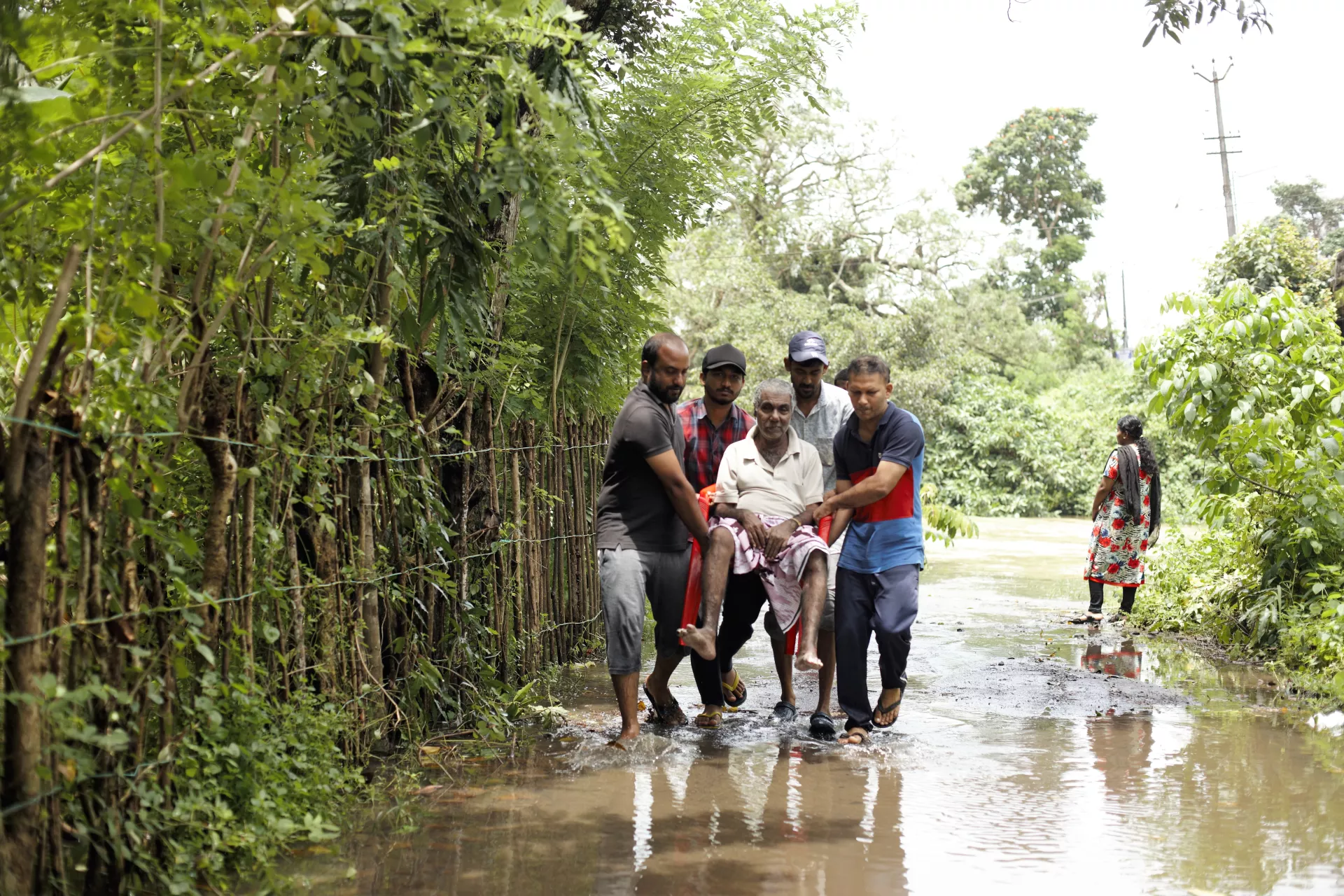 Flood relief measures in Kerala.