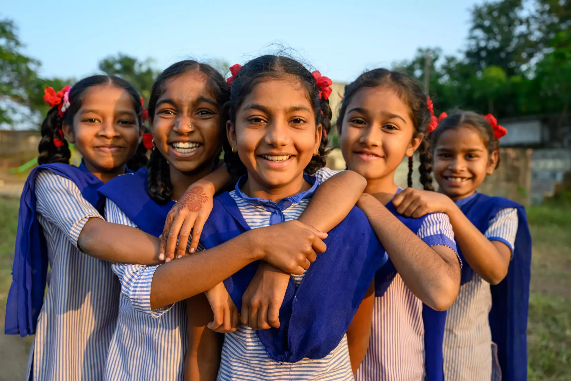 Happy kids at school