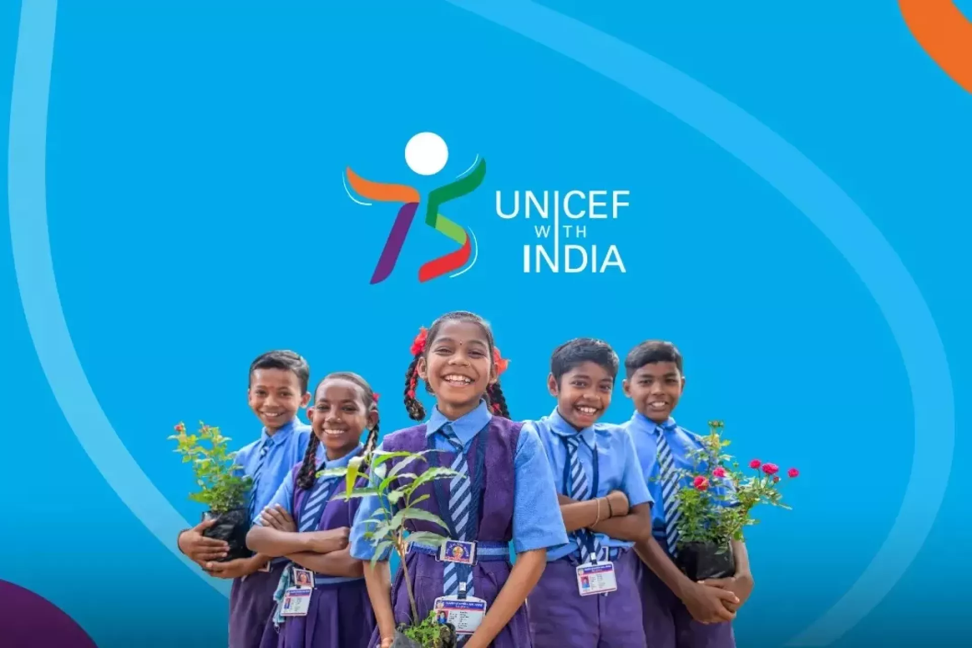 यूनिसेफ@75 इंडिया बैनर