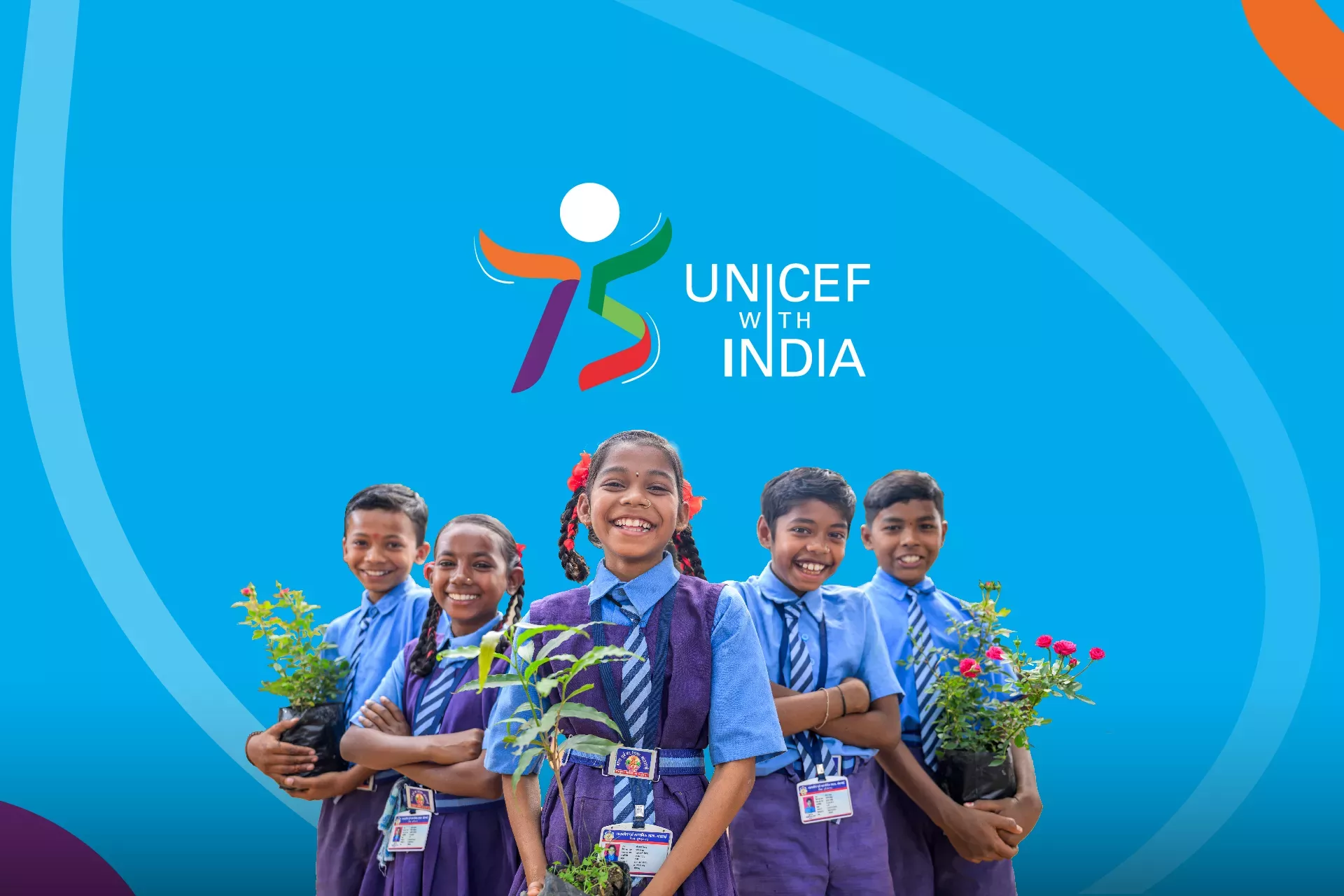 UNICEF@75 India banner