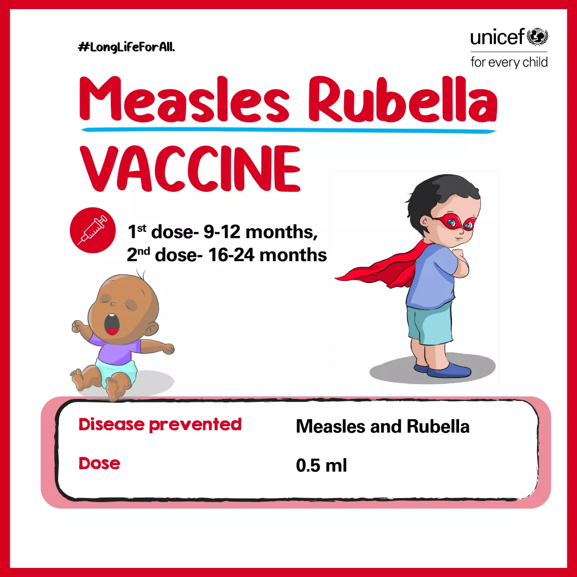 Know your child's vaccination schedule- Measles Rubella Vaccine
