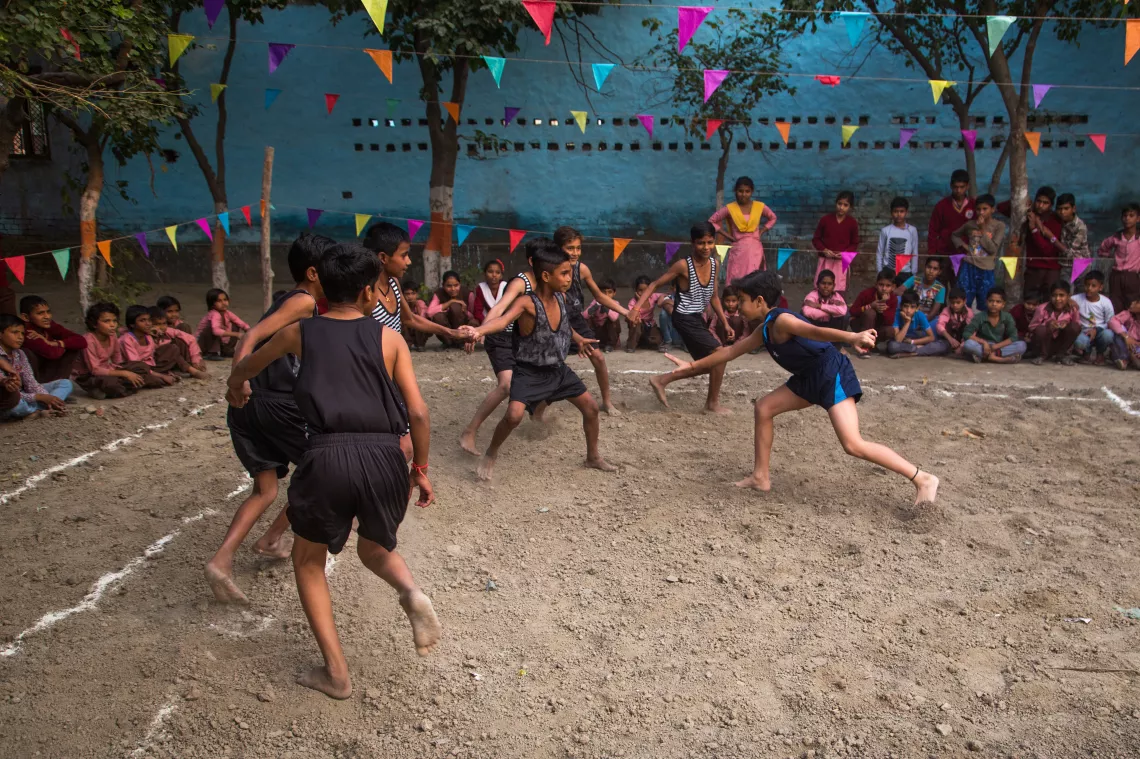 Kabaddi Game in Primary School.