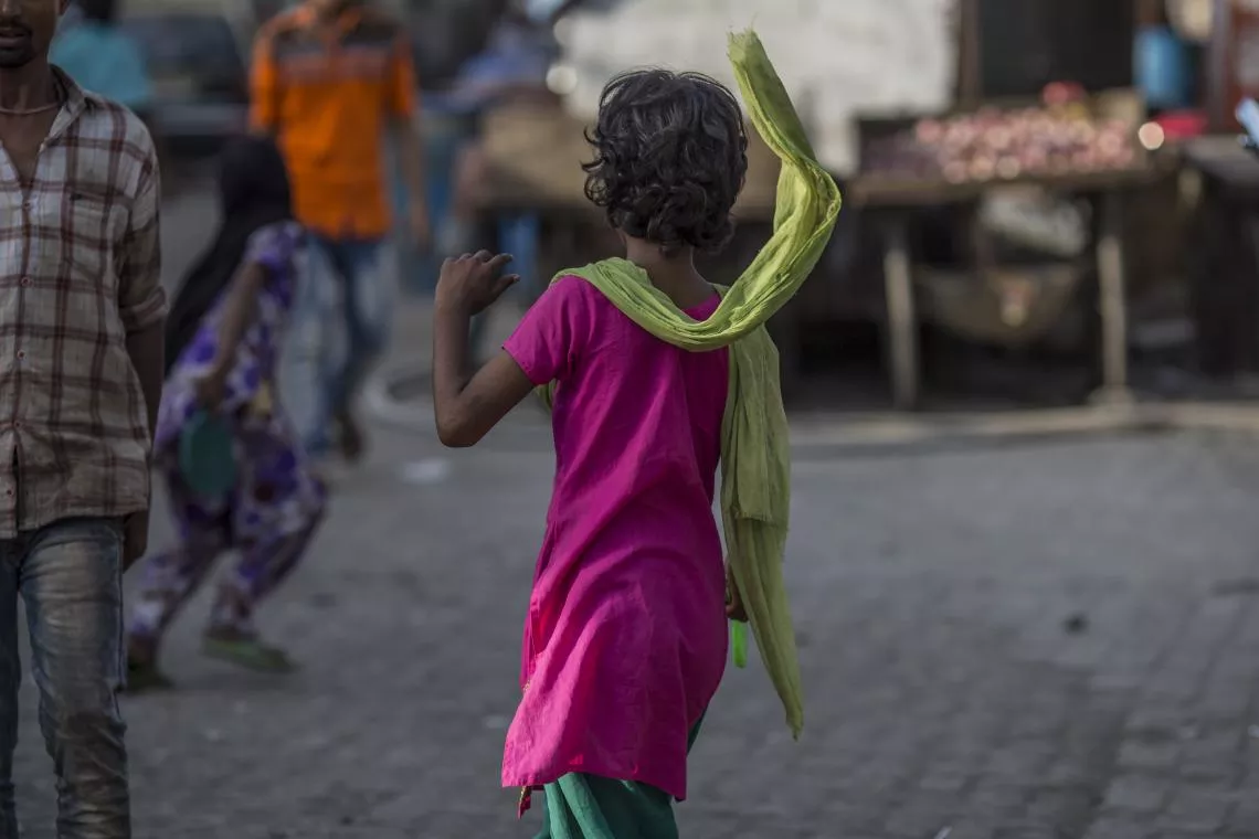 Children play near Deonar dumping yard at Deonar area in Mumbai.