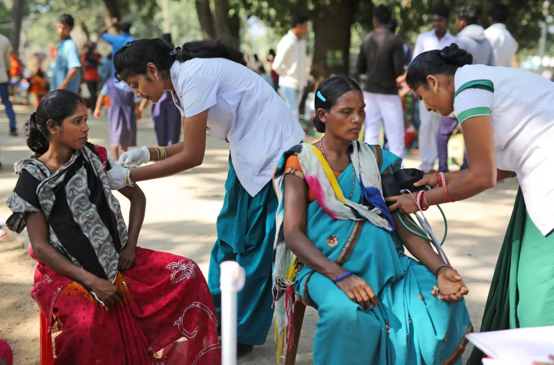 Haat Bazar immunization camp in Charpal near Bijapur 