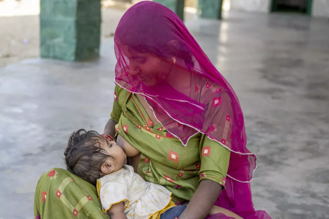 Rasal Kavar Embraces Breastfeeding for Her Baby in Moderdi, Barmer, Rajasthan