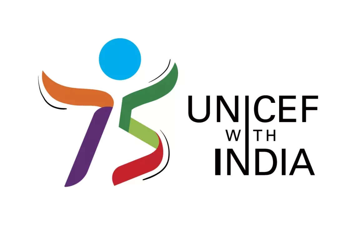 UNICEF@75 India logo