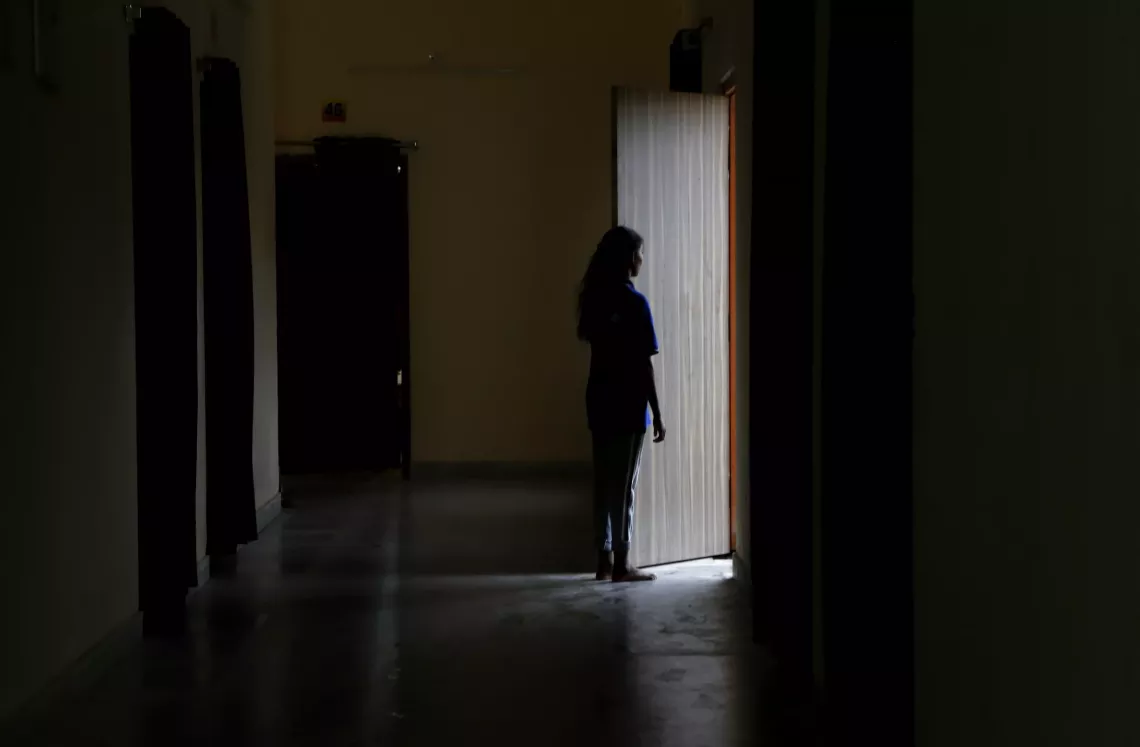DANTEWADA, CHHATTISGARH &ndash; JULY 12, 2024: &nbsp;A fifteen-year-old girl captured after participating in a psychosocial group session at the Eklavya Model Residential School for Girls (EMRS) located in Dantewada, Chhattisgarh, India.
