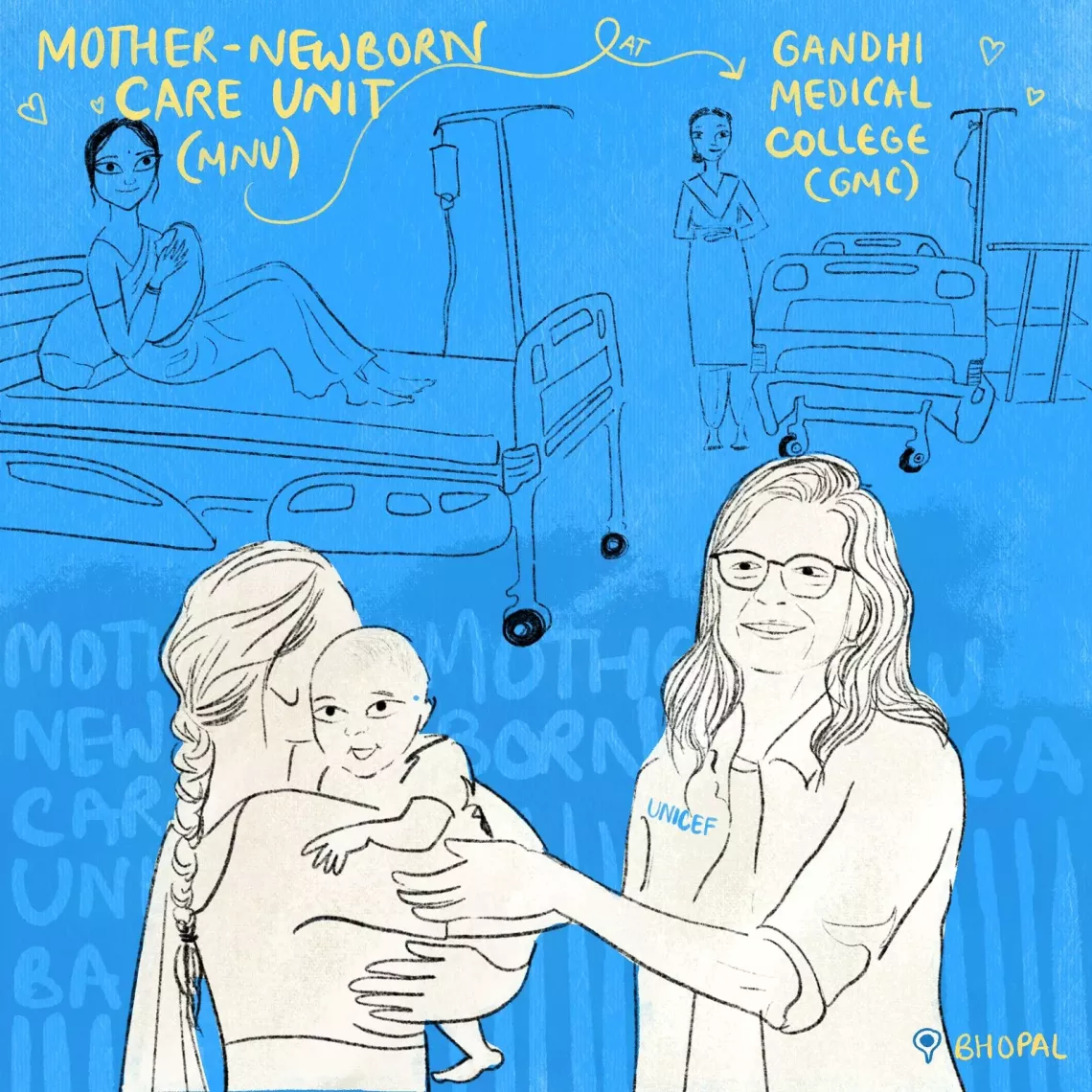 Mother Newborn Care Unit (MNCU) at Gandhi Medical College, Bhopal. 