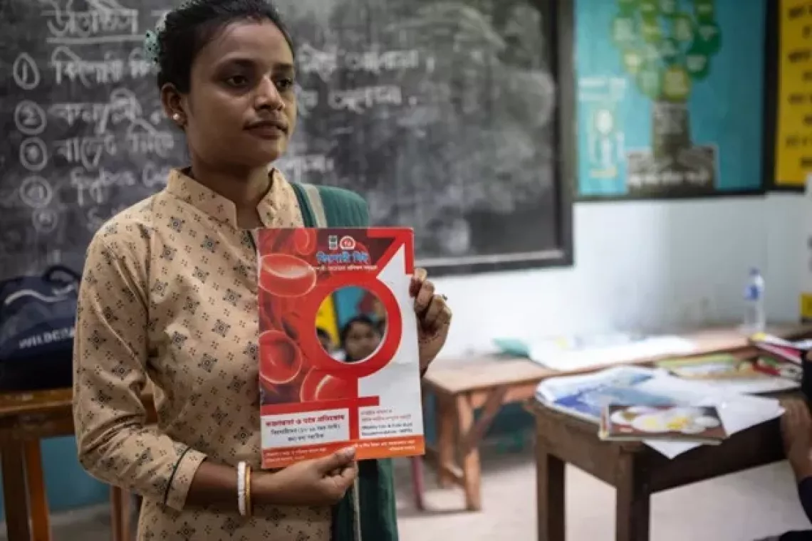 Shatabdi works with an NGO to raise awareness about Kanyashree Prakalpa in her village, empowering other girls to pursue&nbsp;their&nbsp;dreams.