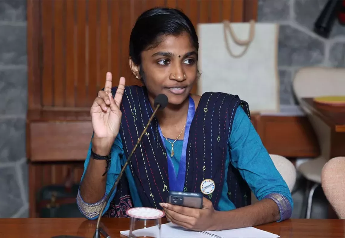 Umalekshmi R. Representing young people at YuWaah Leaders Council
