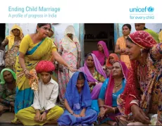 Snehlata (in glasses) explains the harmful effects of child marriage to women in Agolai Village, Jodhpur District, Rajasthan State.