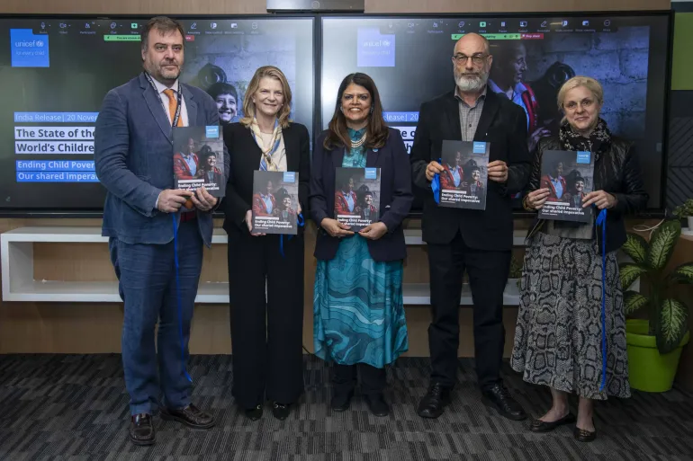 UNICEF launches the State of the World&rsquo;s Children 2025 report in New Delhi, calling for greater investment in children&rsquo;s wellbeing and prioritising child-focused policies and budgets.&rdquo;