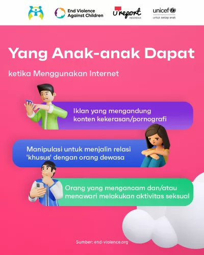 Yang anak-anak dapat ketika menggunakan internet