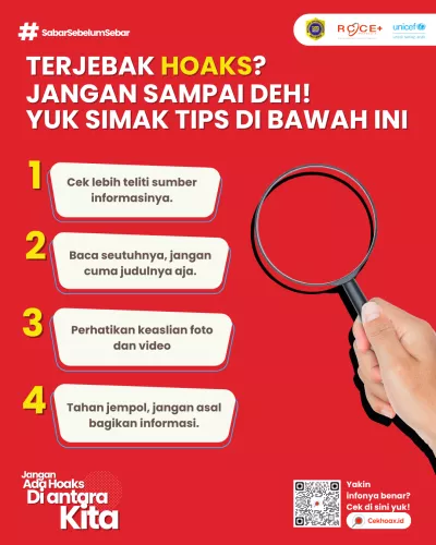 Tips agar tidak terjebak hoaks