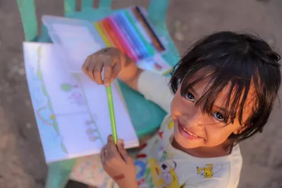 Children drawing