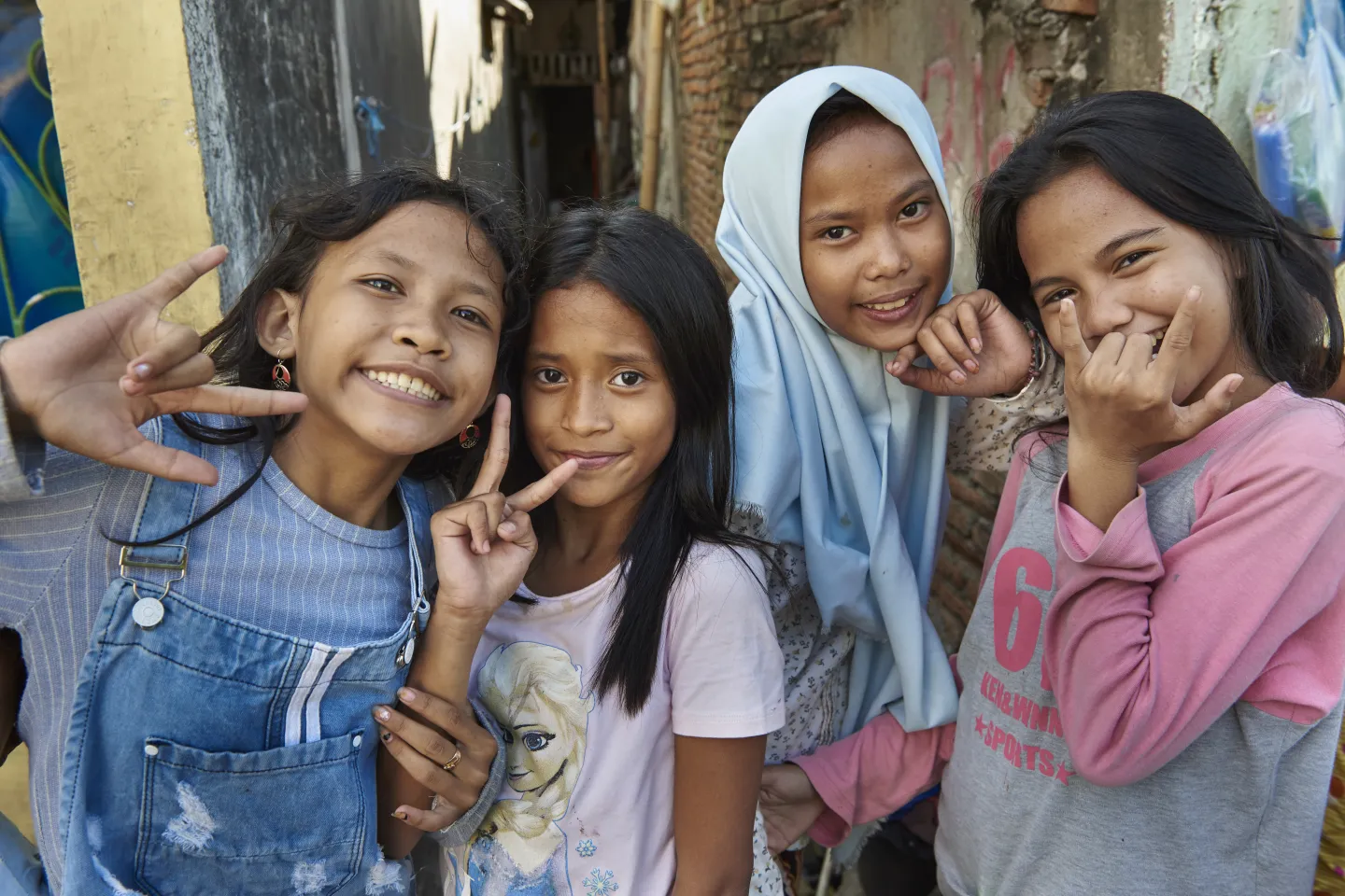 Girls at home in Sulawesi