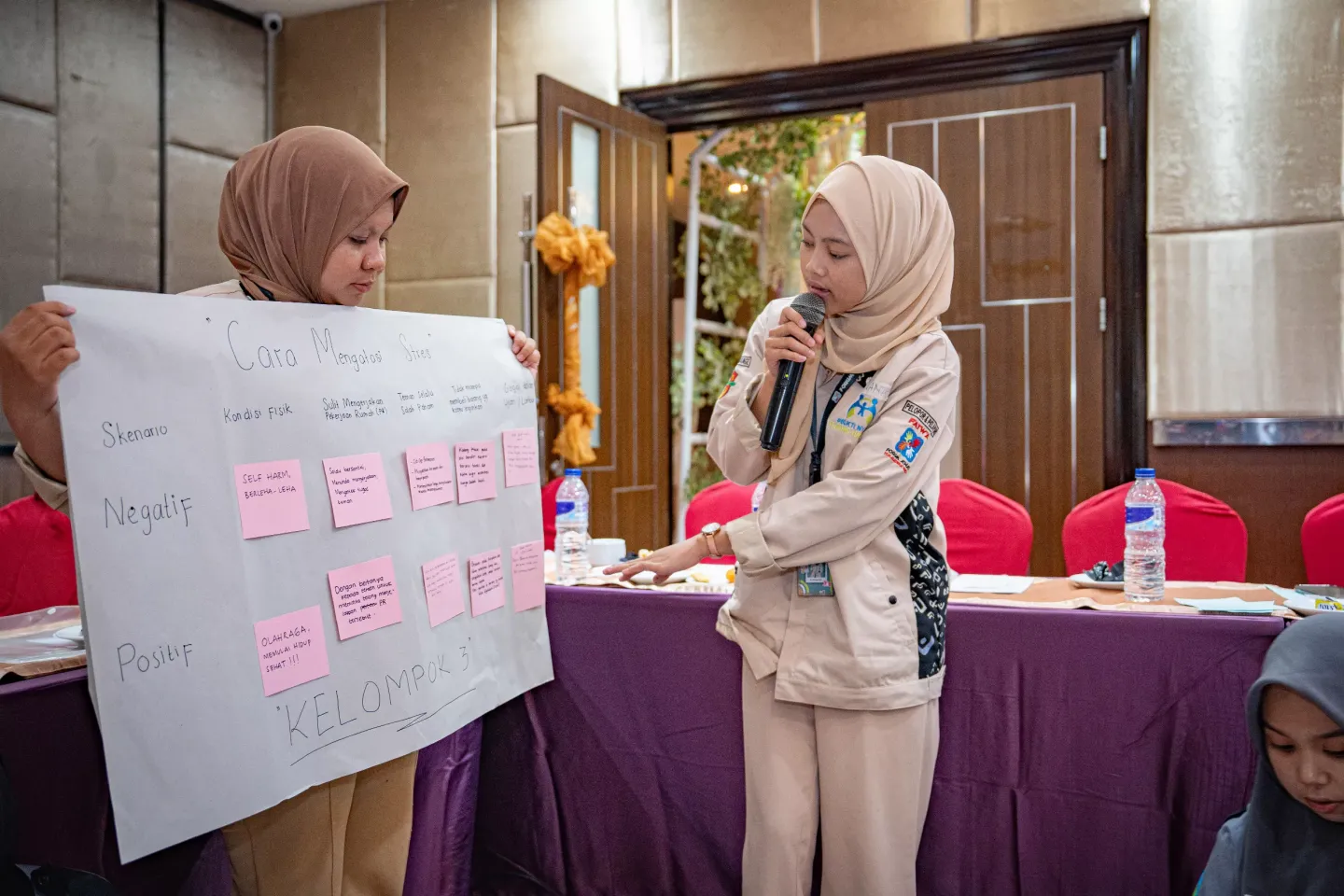 Nana, 17, in a training of trainers (TOT) workshop in Makassar, South Sulawesi, on 25 February 2025