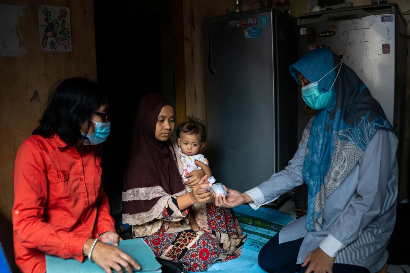 A health worker visit