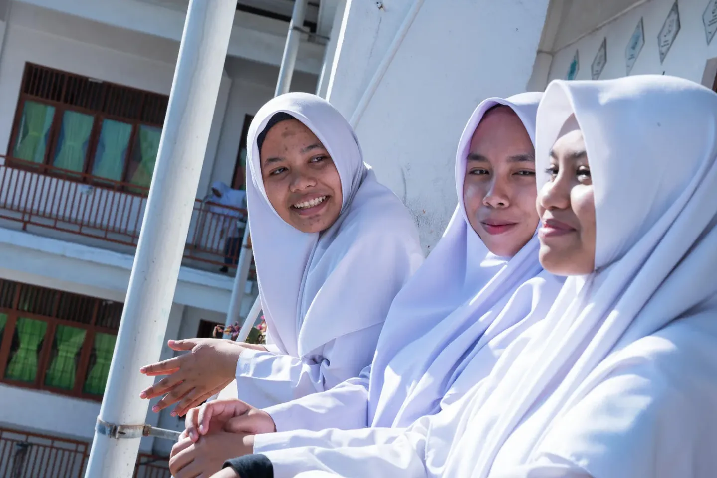 Students hanging out in school