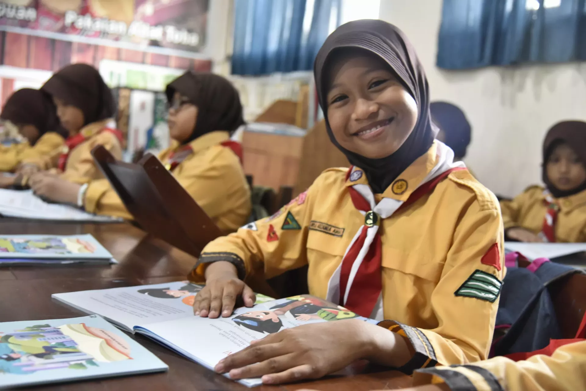 A student participating in an obesity prevention program
