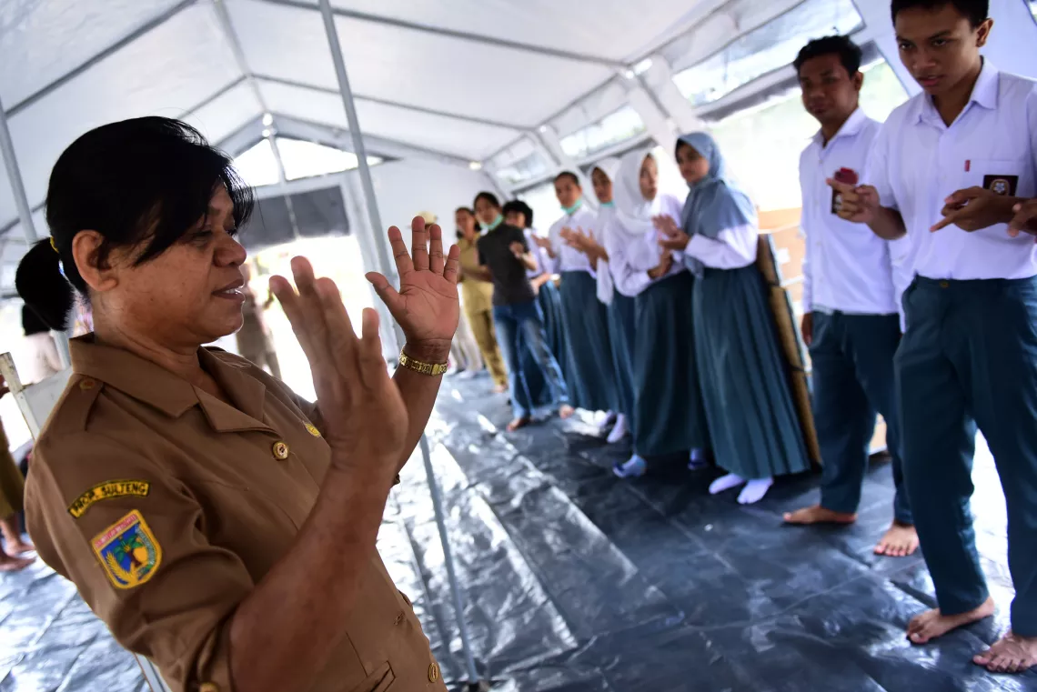 Margarina Yasinta, a teacher at a school from children with disabilities.
