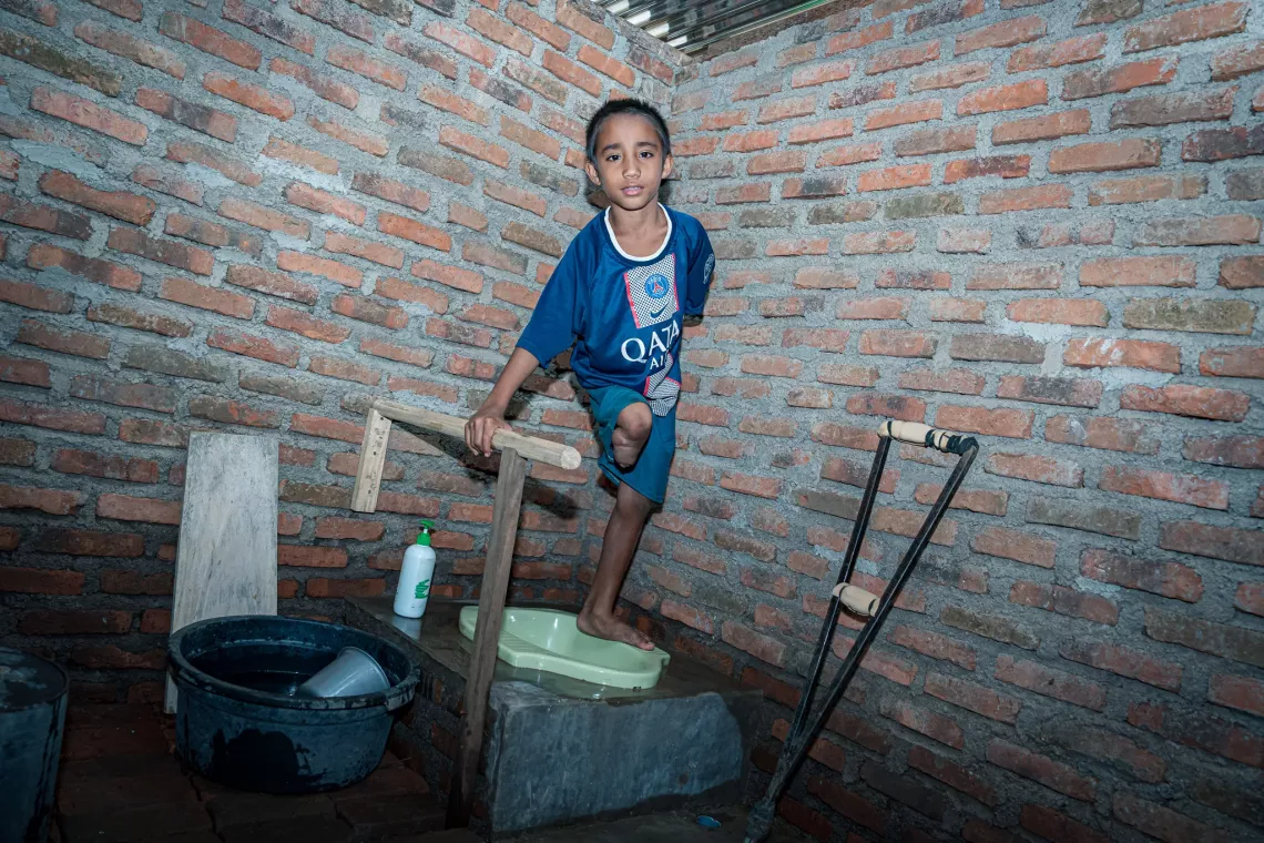 "I'm happy to finally have my own toilet. There is no need to be afraid anymore and I feel more enthusiastic every day," says Chafanno.