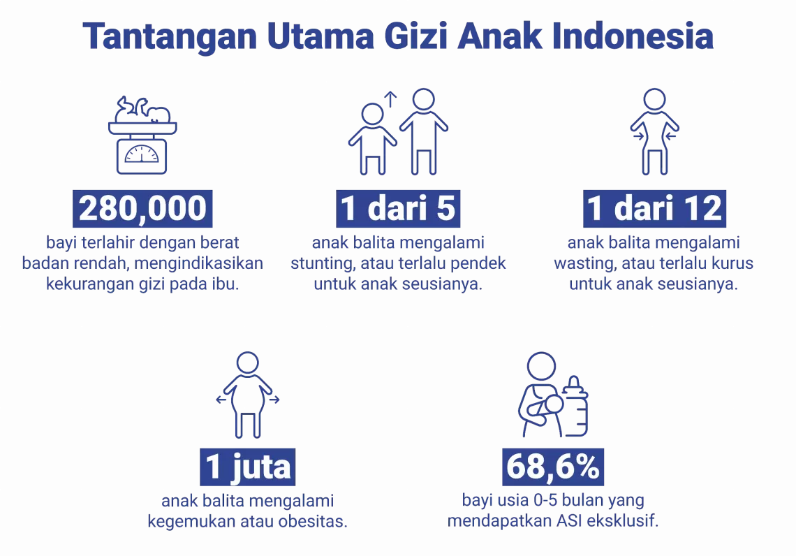Tantangan Utama Gizi Anak Indonesia