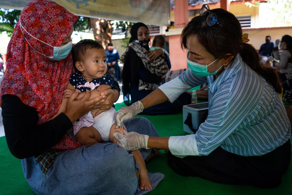 Nurse Desak gives PCV