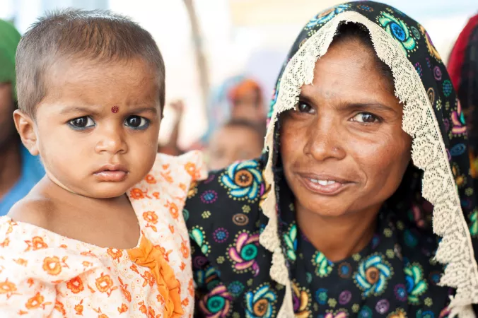 Malnourished children from Lakha